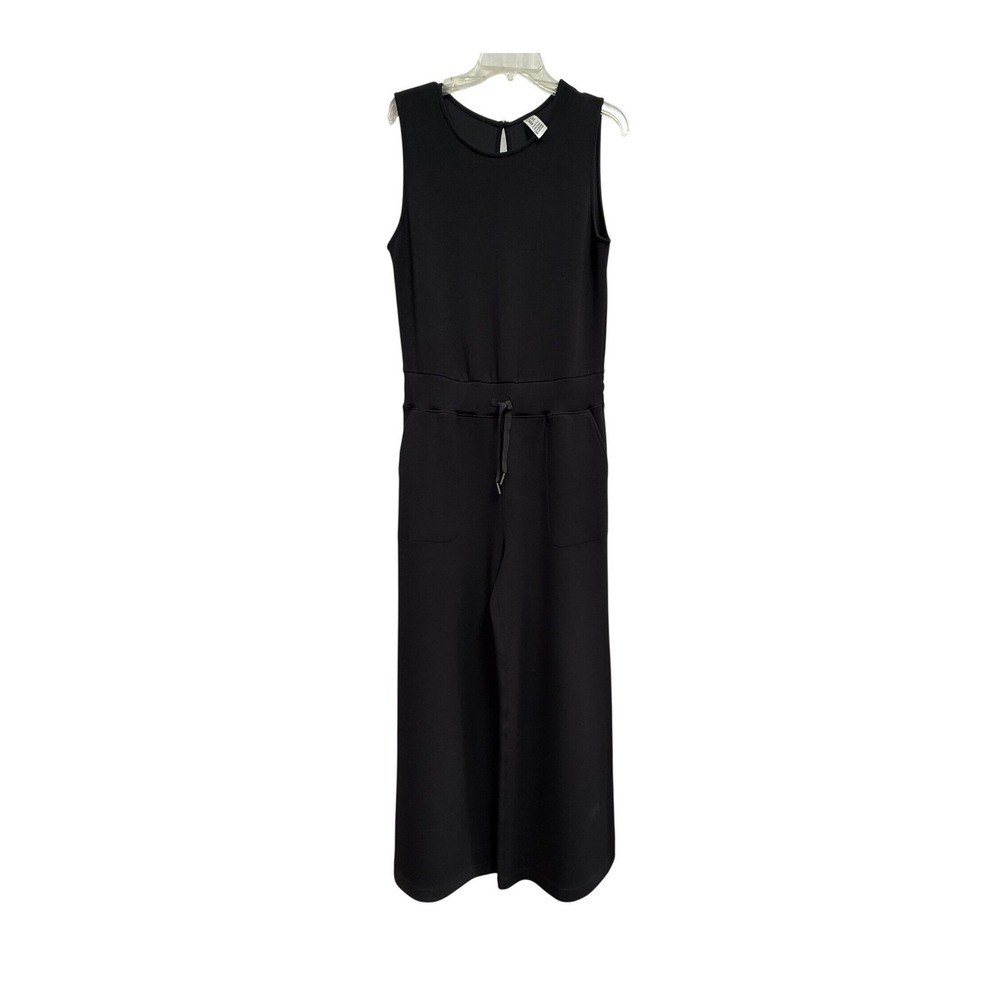 Spanx AirEssentials Sleeveless Jumpsuit Very Black Wide Leg Large 31" inseam - Picture 5 of 8